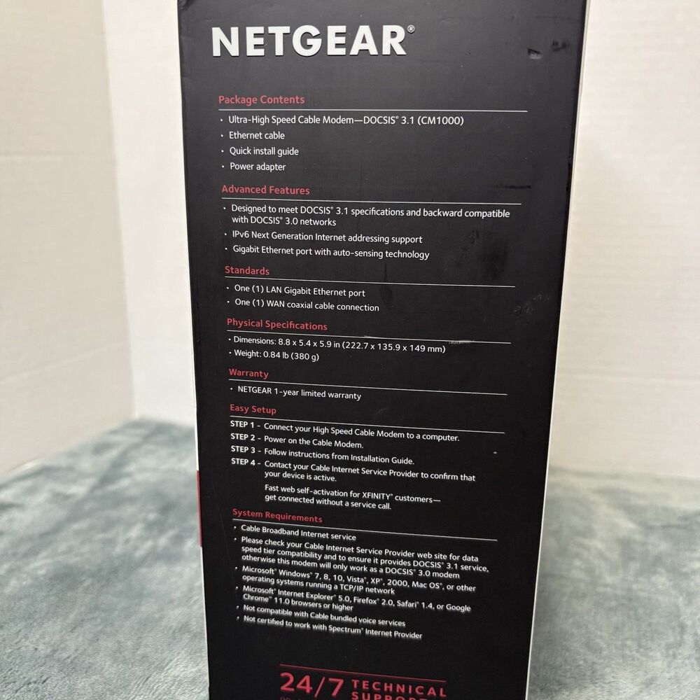 NETGEAR CM1000 High-Speed Cable Modem (Upto 6 Gbps) - Picture 6 of 16